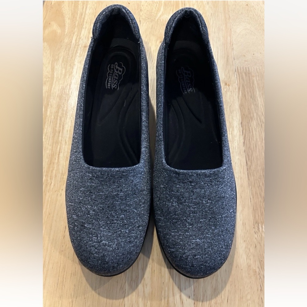 G.H. Bass Lite Donna Women's Loafers Size 8M Gray Heathered Knit Comfort Shoes